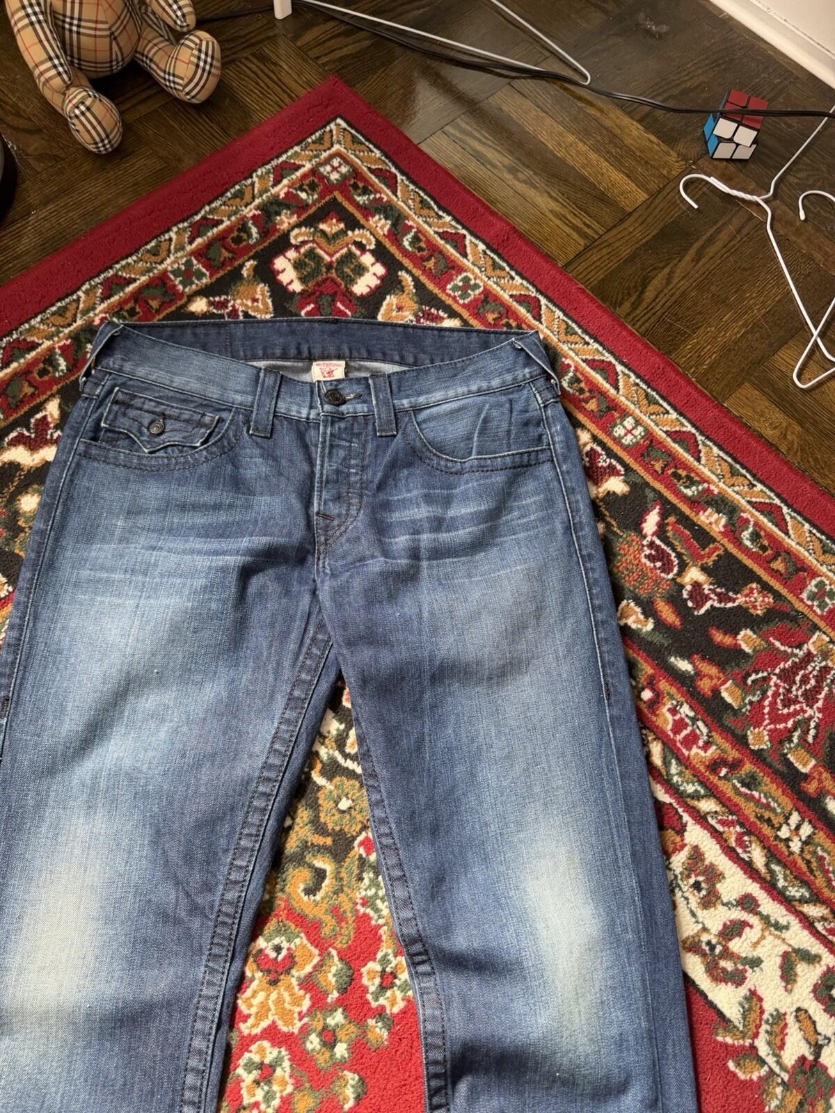 Y2K True Religion Studded Skinny Vintage Jeans Made In USA Size 32