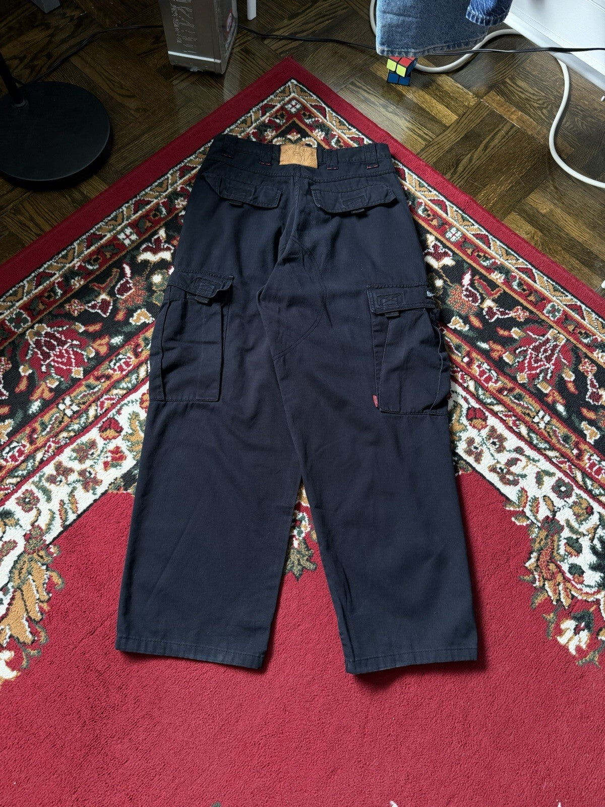 VTG Y2K Ecko Pants/Shorts Men's Size 30 BLK Rhino Baggy Utility Cargo