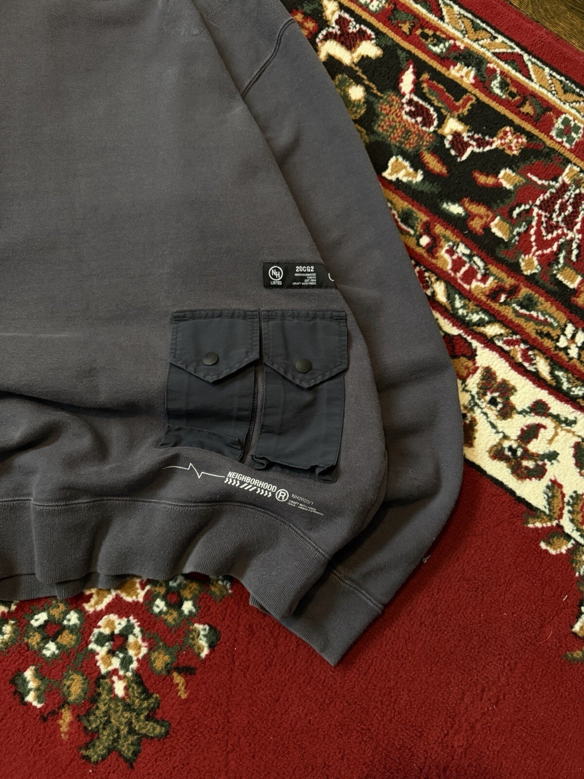 Neighborhood Japan Light-S Cargo Pockets Sweatshirt Size M Made In Japan