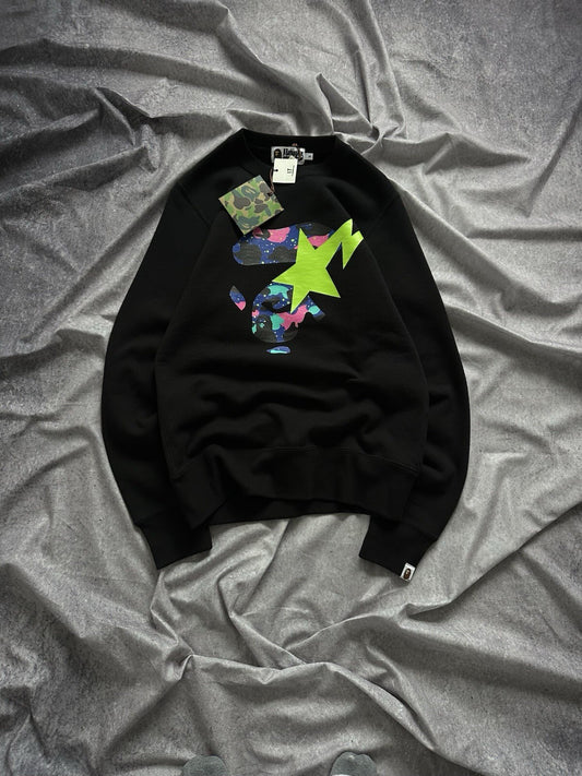 Bape x Kid Cudi Crewneck Cudi Sta Small Authentic Vintage Black