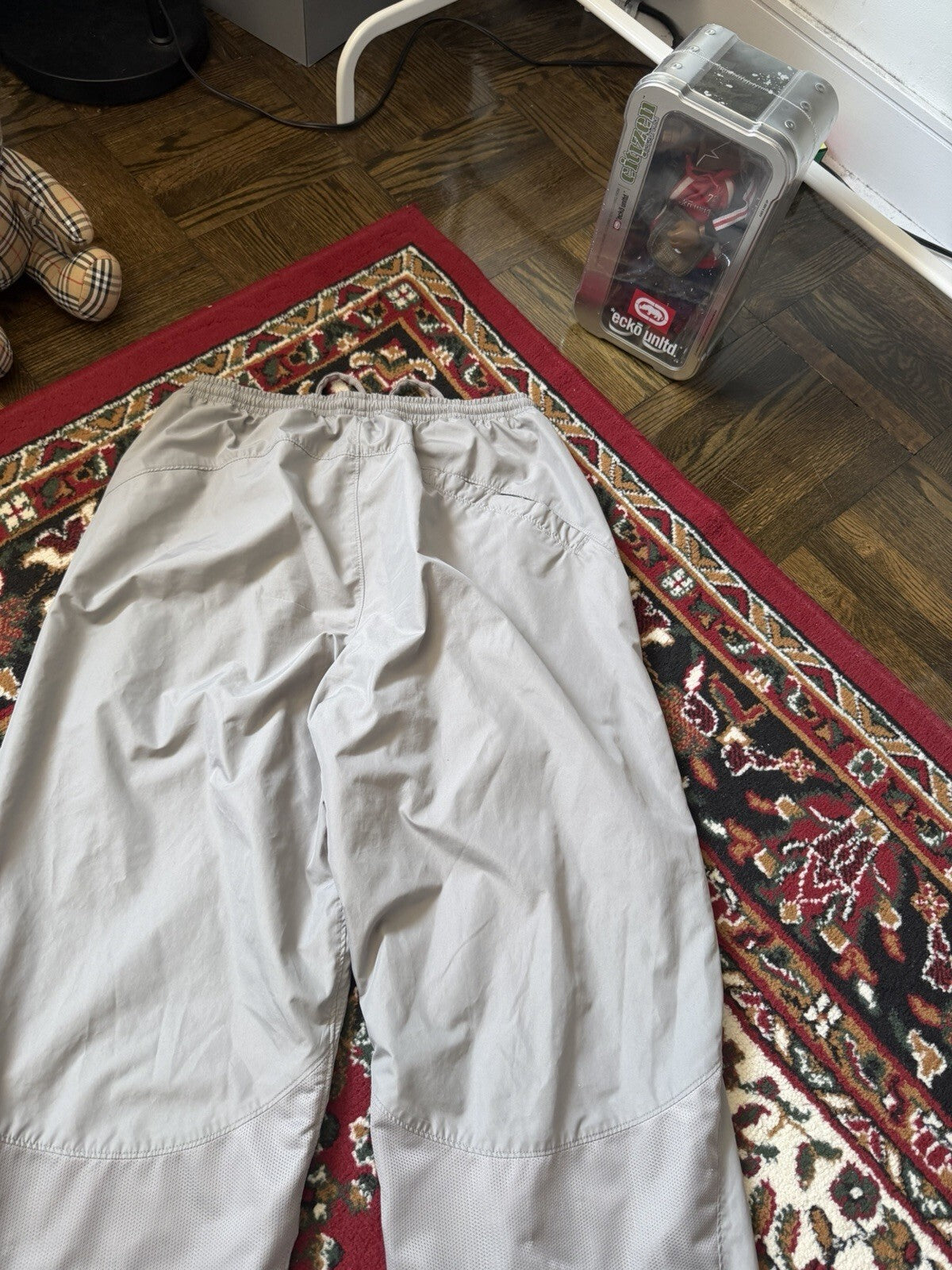 Y2K Nike Baggy Vintage Nylon Pants Gray Size L