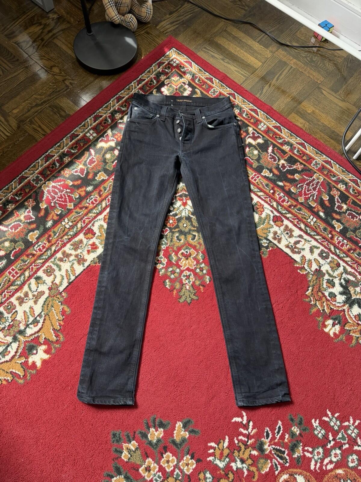 Nudie Grim Tim Organic Black Ring Classic Jeans Size M W31 / L30
