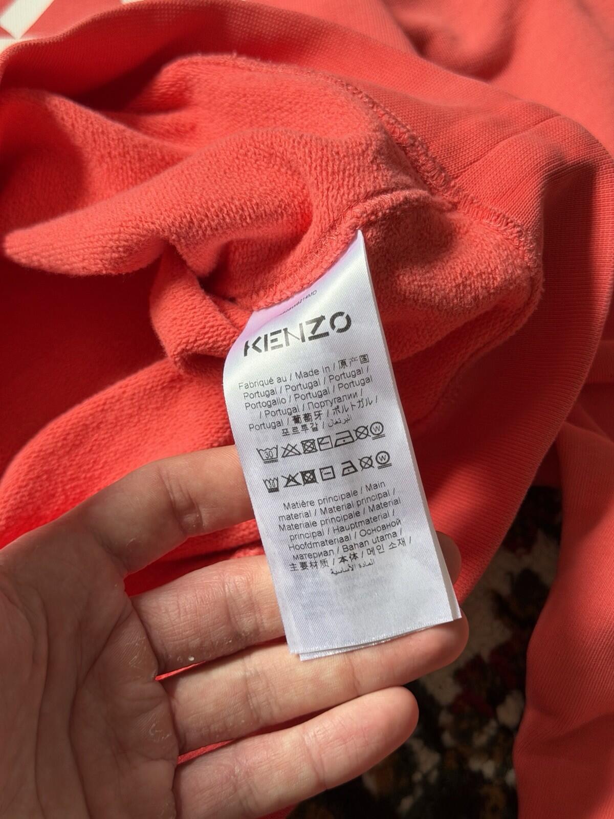 Kenzo Peach/Red Logo Longsleeve Sweatshirt Sweater Size S