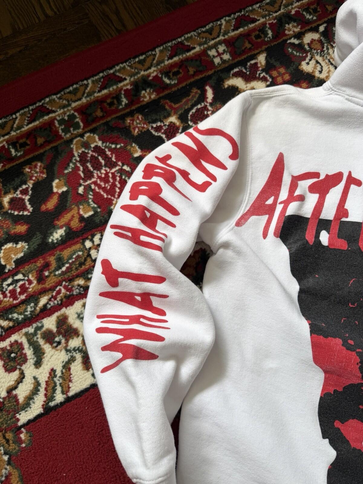 VLONE x The Weeknd What Happens After Hours White Hoodie Sweatshirt Size S