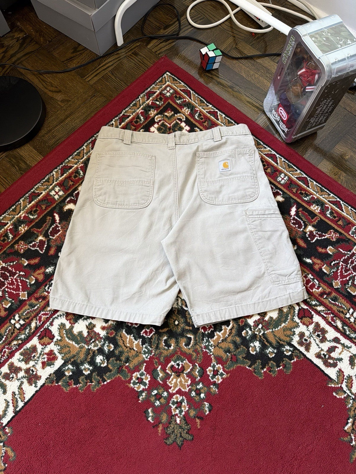 Carhartt Relaxed Fit Carpenter Baggy Shorts Men's Beige Size 36 Men's