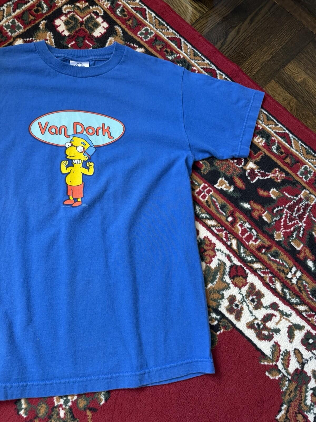 Y2K Vintage The Simpsons "Van Dork" Van Dutch Parody  Vintage Tee 00s 2004 Fox