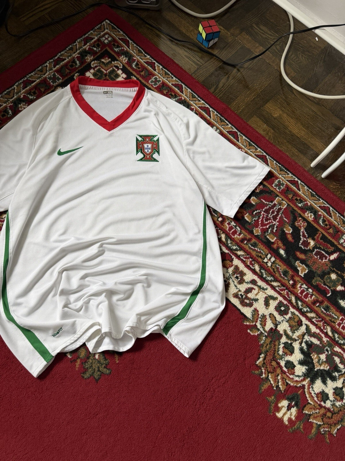 Vintage Portugal Jersey 2008 - 2010 Away Football Shirt Nike 259181-105 Mens XXL