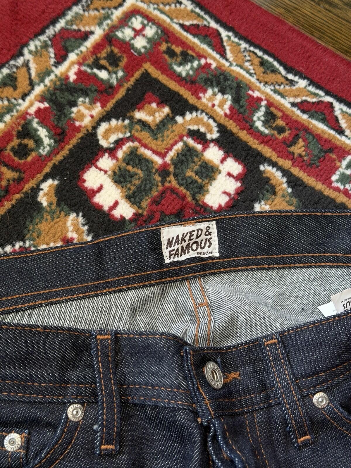 Naked & Famous Jeans Mens 31 Weird Guy Japanese Dark Indigo Organic Cotton