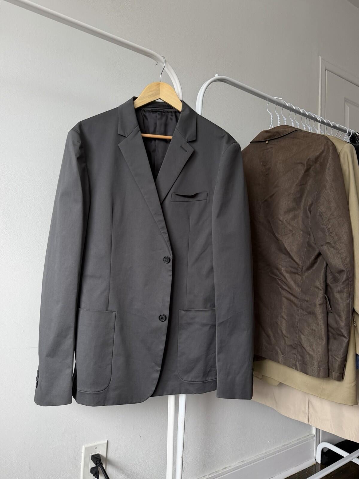 Prada Milano Cotton Gray Two Button Blazer / Sport Jacket