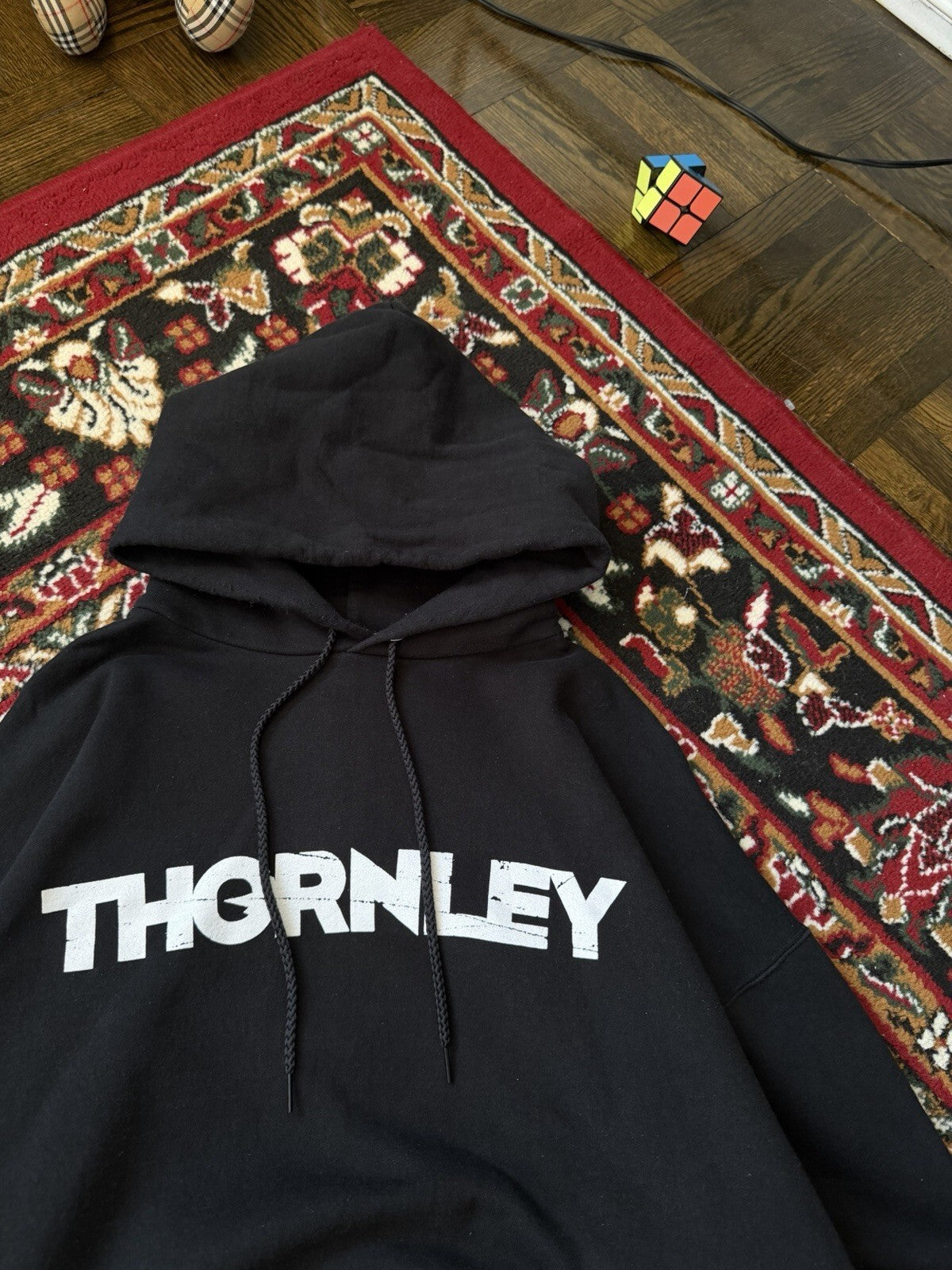 90s Thornley Double Sided Logo Hoodie Vintage Concert Tour