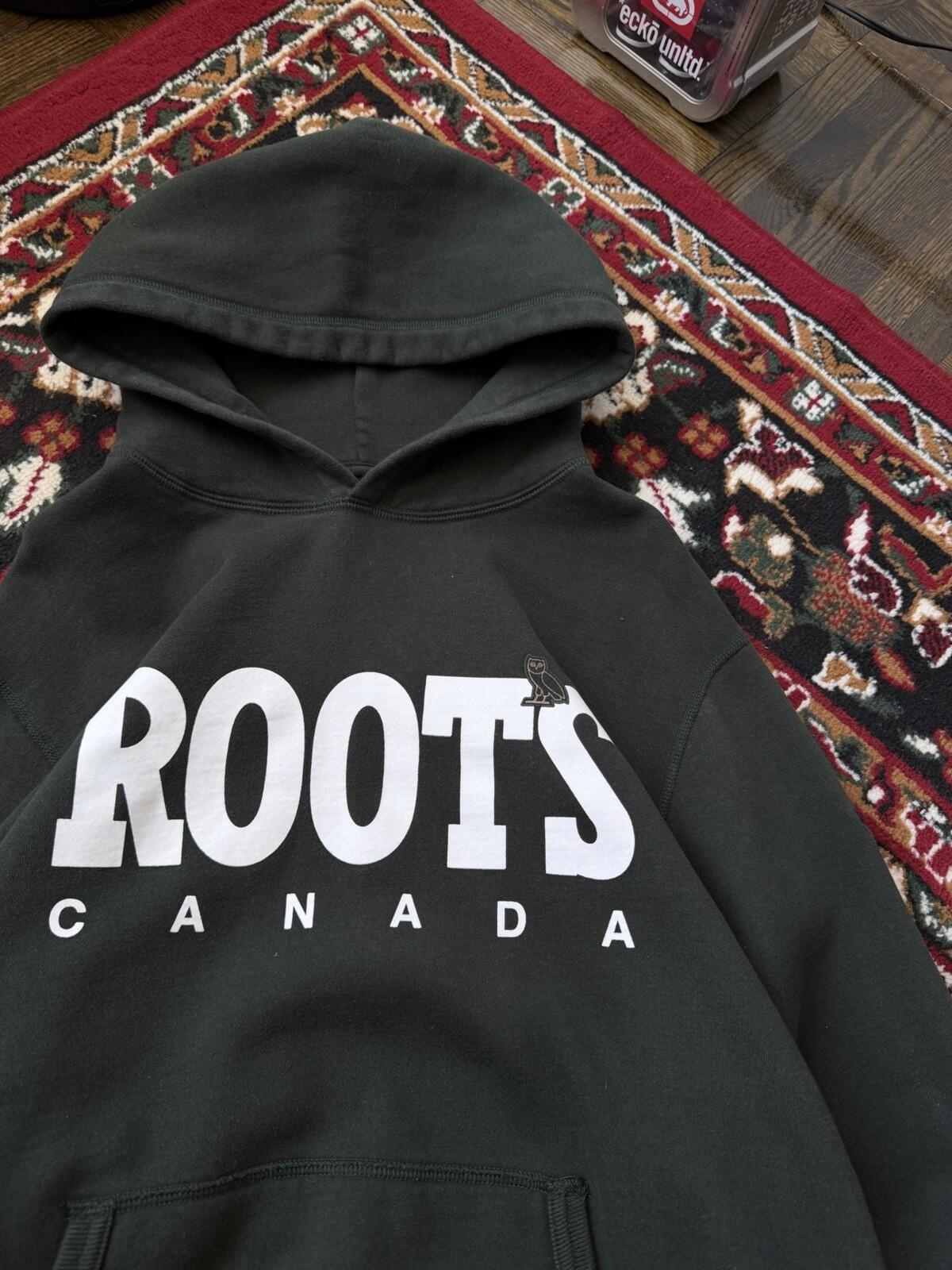 Roots x OVO Octobers Very Own Logo Green  Hoodie Size Medium