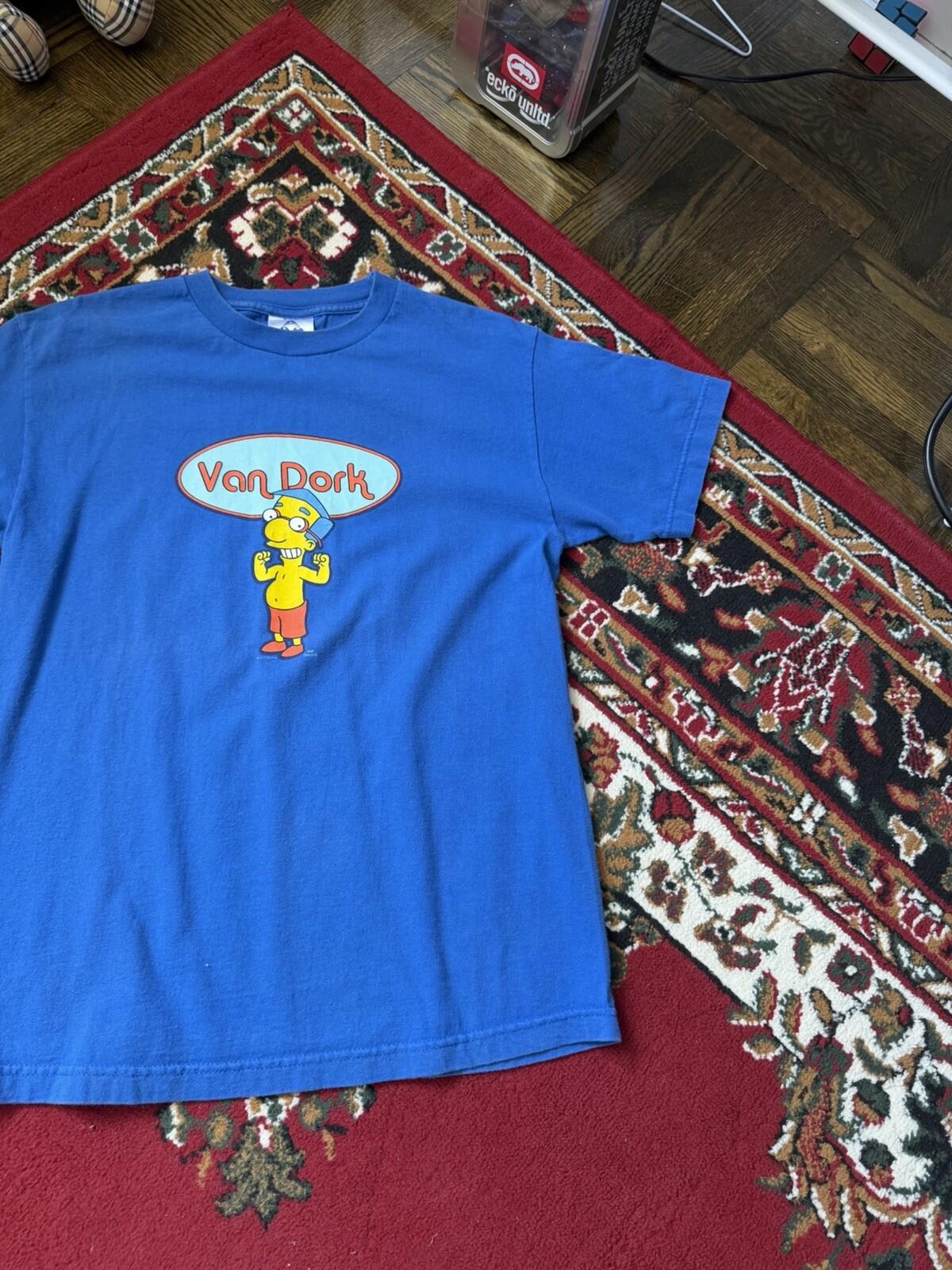 Y2K Vintage The Simpsons "Van Dork" Van Dutch Parody  Vintage Tee 00s 2004 Fox