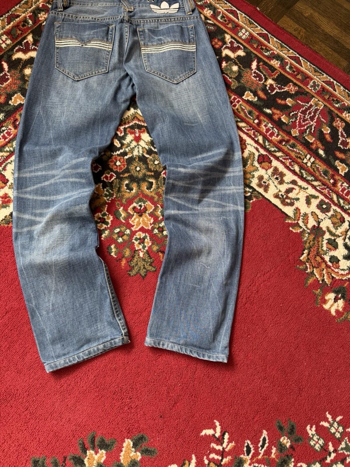 Diesel x Adidas Jeans Mens Blue Viker-AD Straight Trefoil Denim Tag 29x32