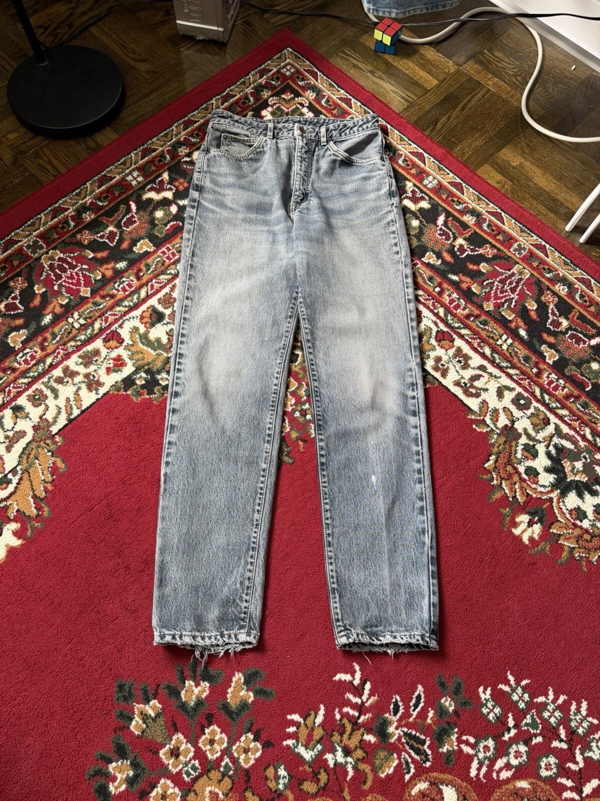 Vintage EDWIN London Slim Jeans | Size 33 x 32 | Washed Blue Japanese Denim