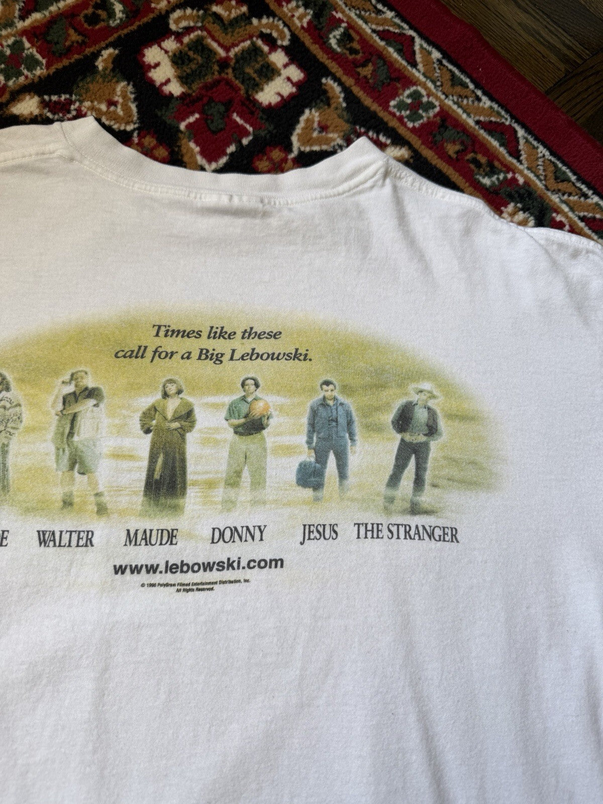 THE BIG LEBOWSKI Dude (1998) Vintage Promo T-Shirt Extremely Rare XL 90s