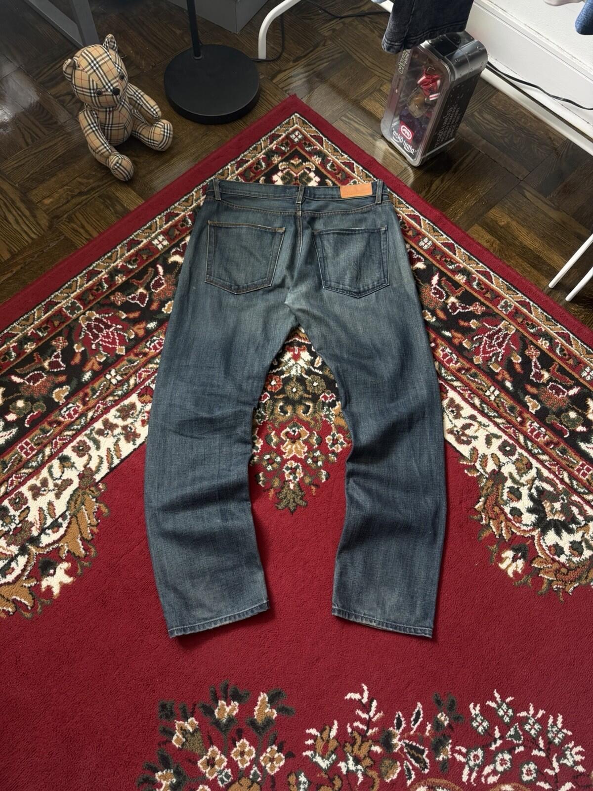 Acne Jeans Washed Classic Straight Leg Dark Wash Denim Cotton Mens 34/32