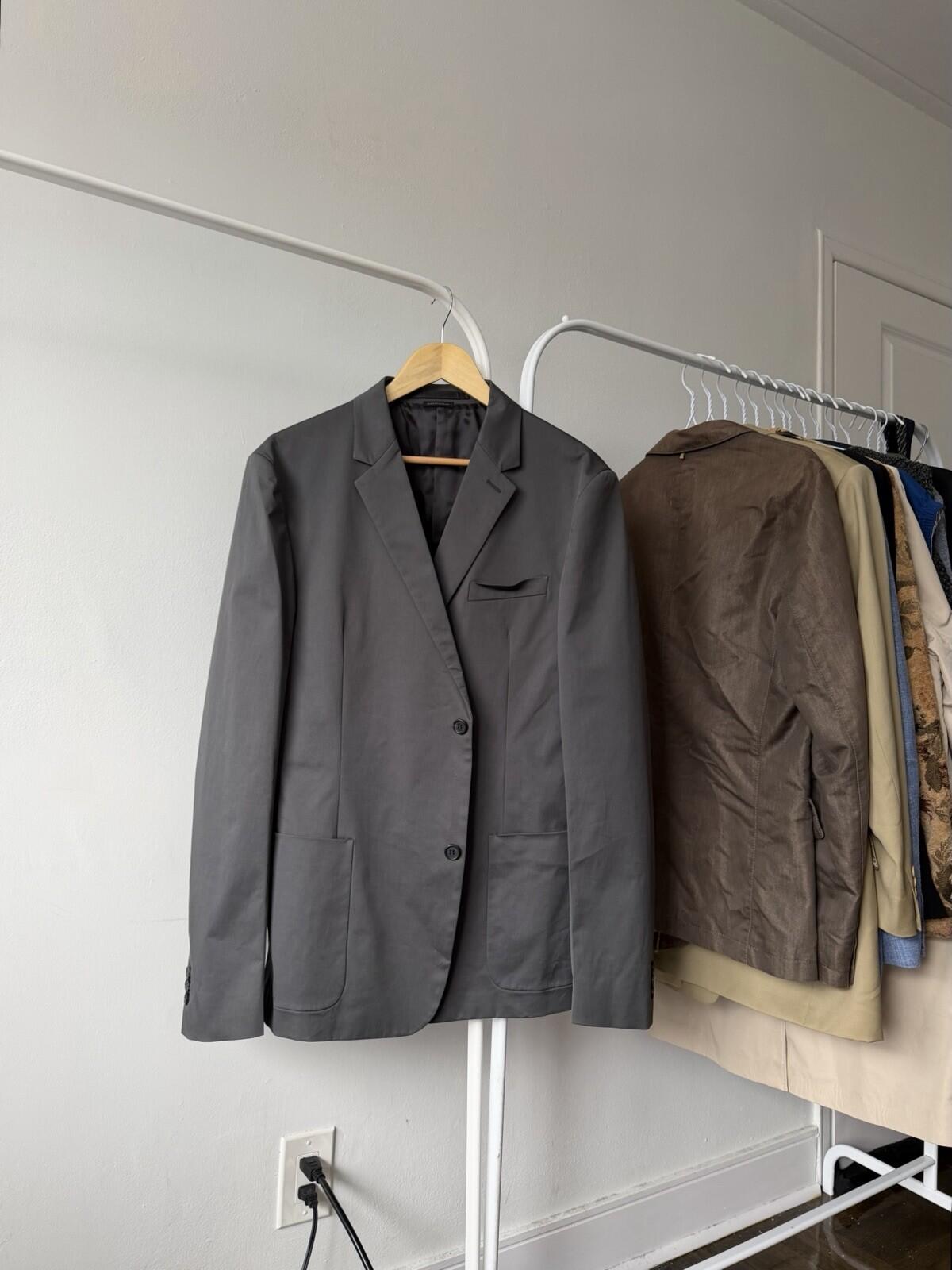 Prada Milano Cotton Gray Two Button Blazer / Sport Jacket