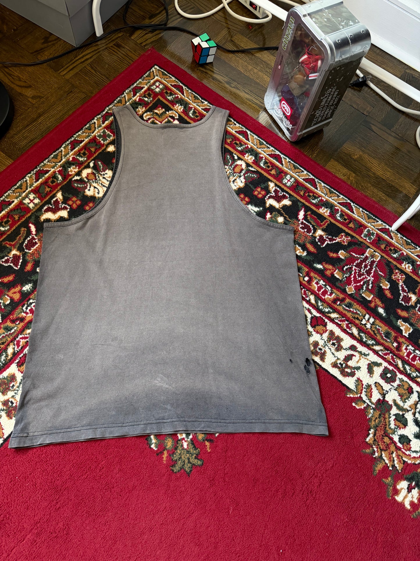 Vintage No Boundaries Ocean Weave Faded Out Tank Top Shirt