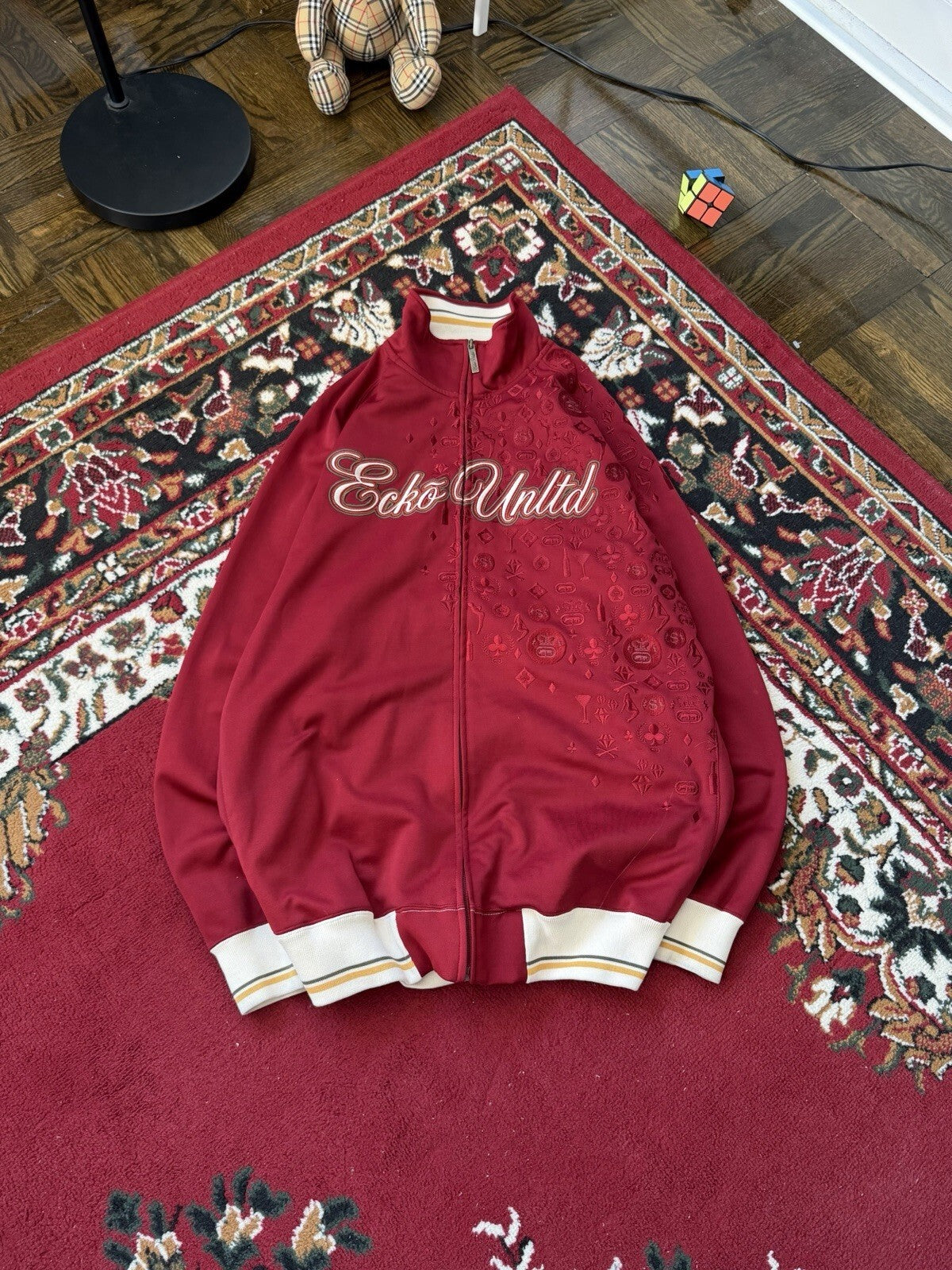 Vintage Ecko Untld Spell Out Gambling Zip Up Jacket Sweater Size L