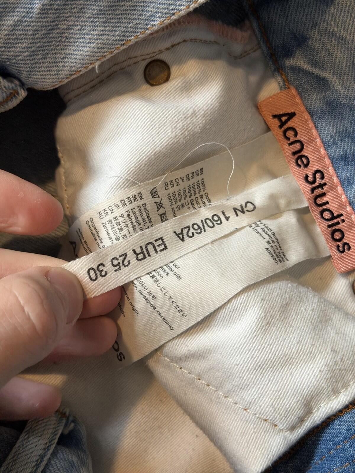 Acne Studios Relaxed Fit Jeans Mid Blue Size 25/30 Straight Leg