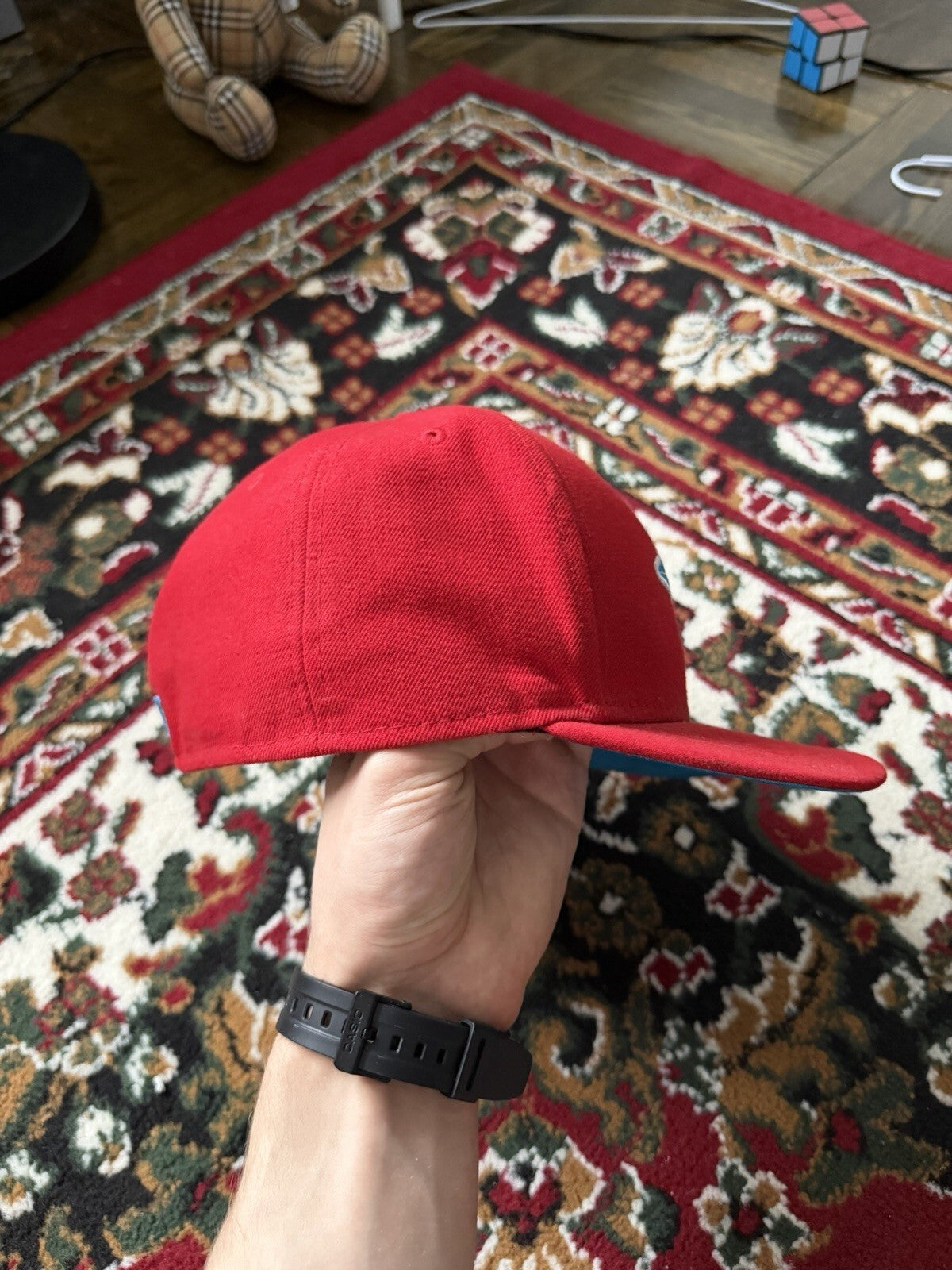 Toronto Blue Jays Hat Snap Back Spell Out Cooperstown 59Fifty Red New Era Cap