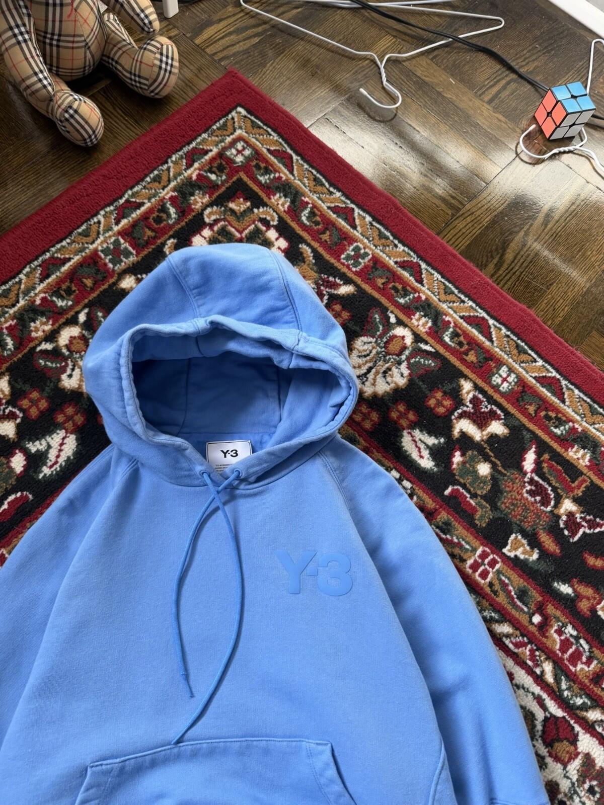Y-3 Yohji Yamamoto x Adidas Classic Logo Hoodie Baby Blue Size S