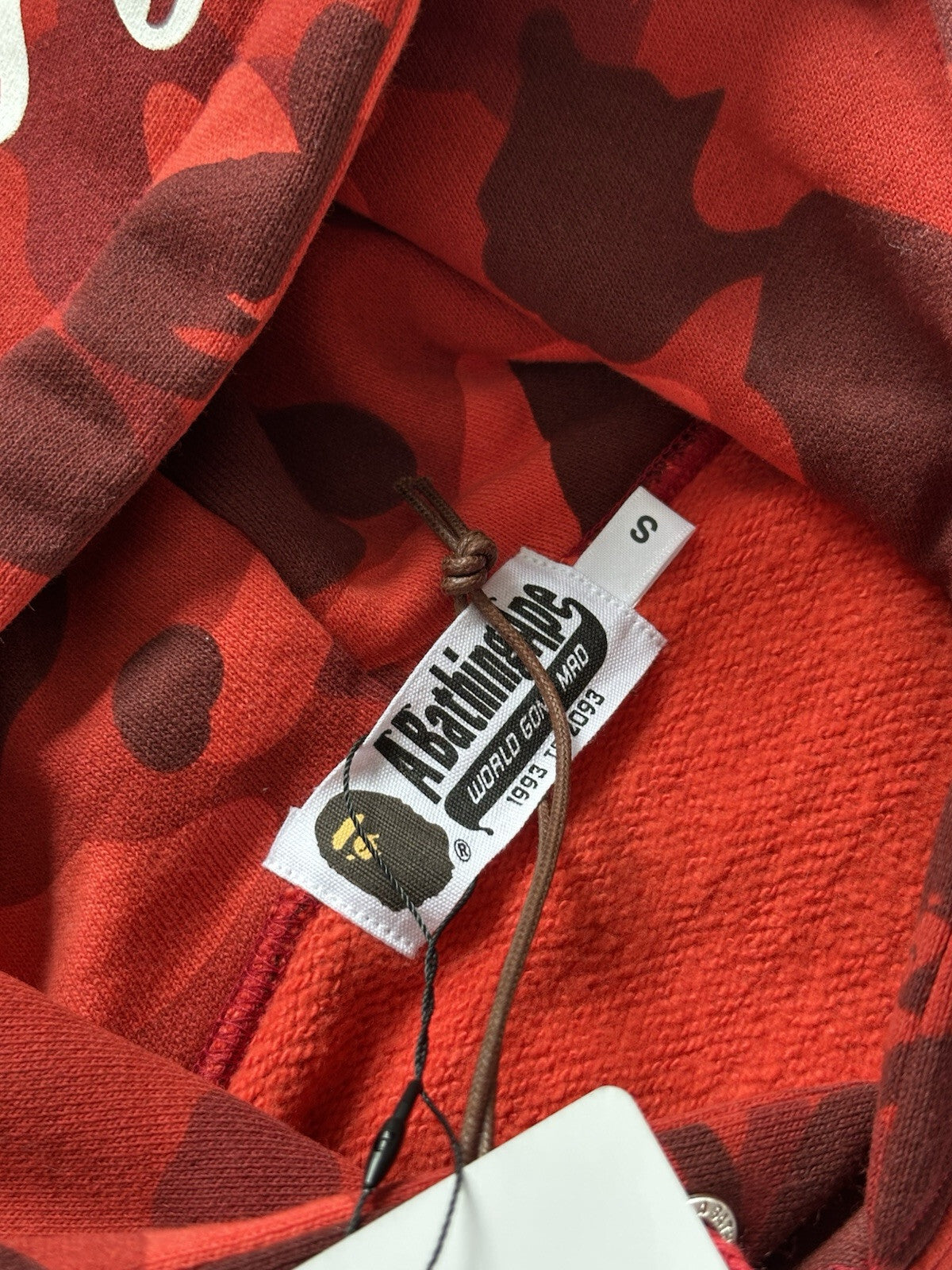 NWT BAPE x Coca-Cola Red Color Camo Ape Head Pullover Hoodie