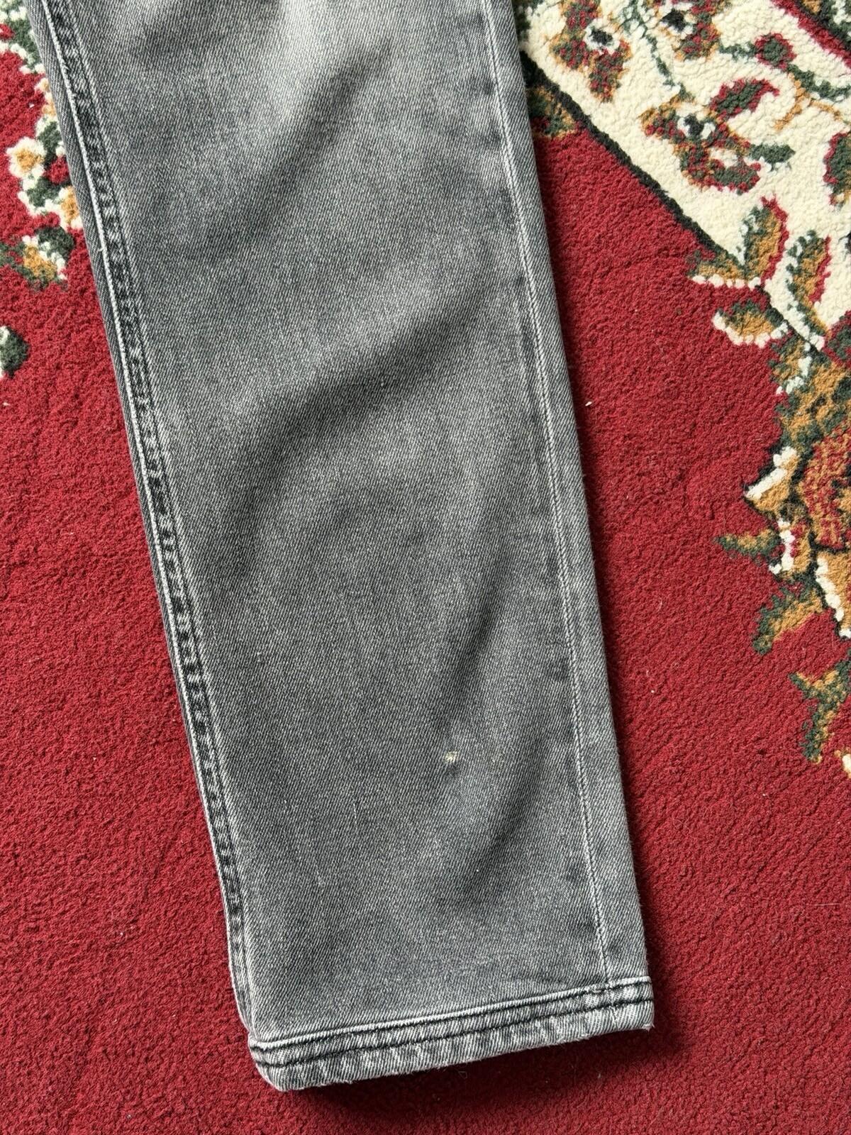 Fendi Skinny Straight Gray Denim Jeans Back Logo Pants Size 32/34 Womens