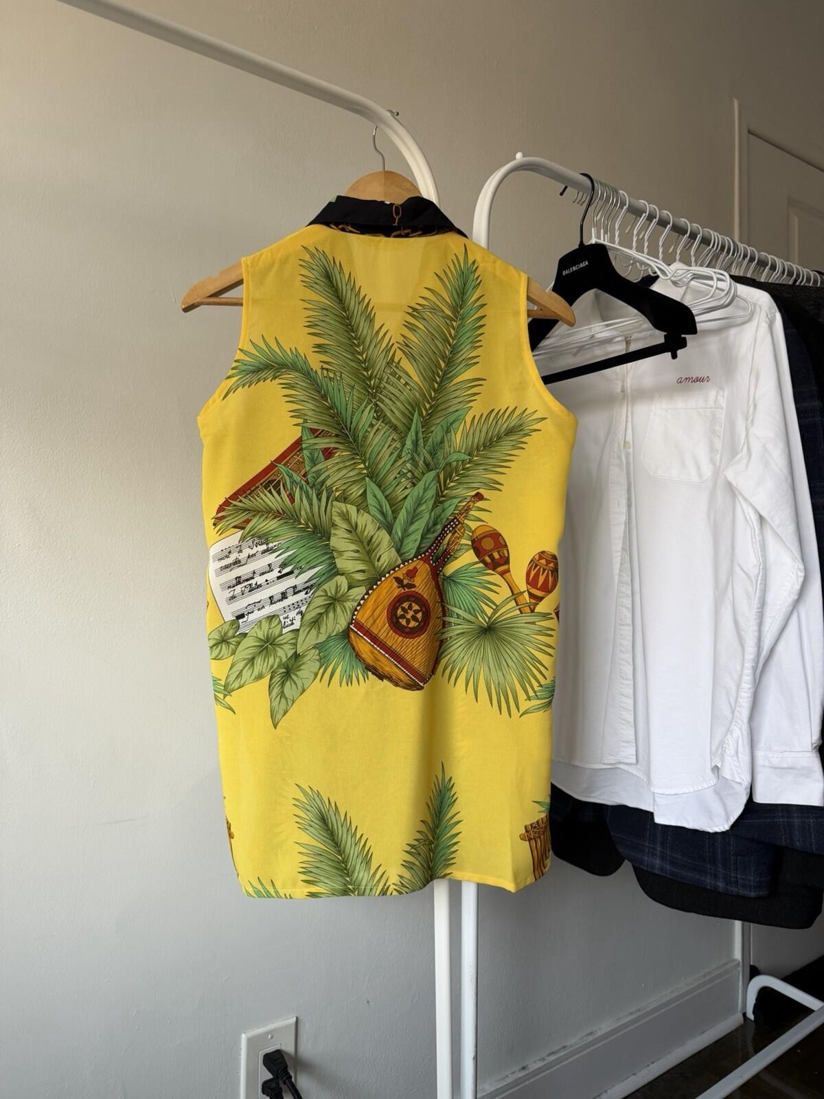 TOKYO BLOUSE SPORTS Jungle Graphic Sleeveless Shirt Made in Japan Size M