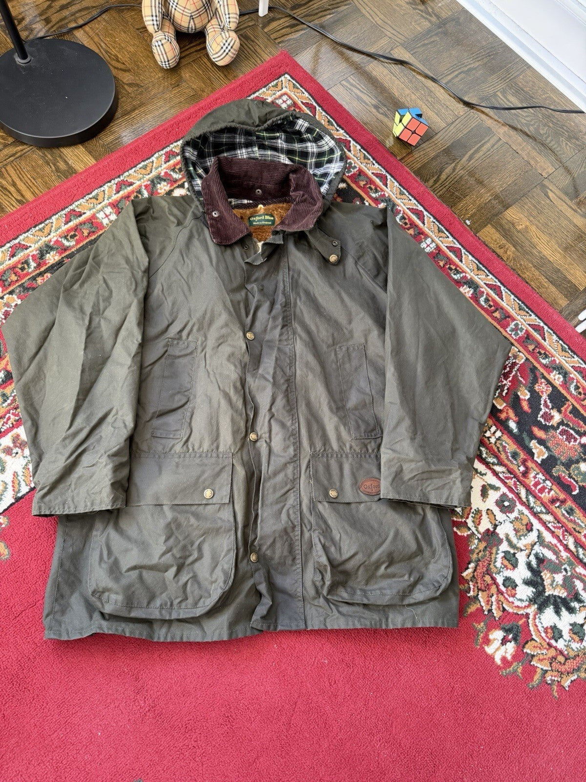 Oxford Blue Classics Countryman Green Waxed Jacket With Lining Made In England