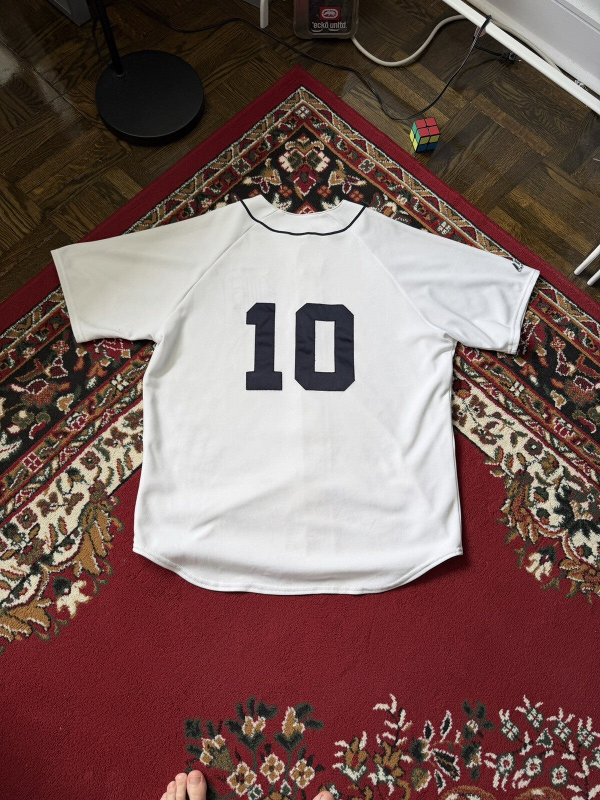 Vintage Majestic Detroit Tigers Baseball Jersey Blank Mens White