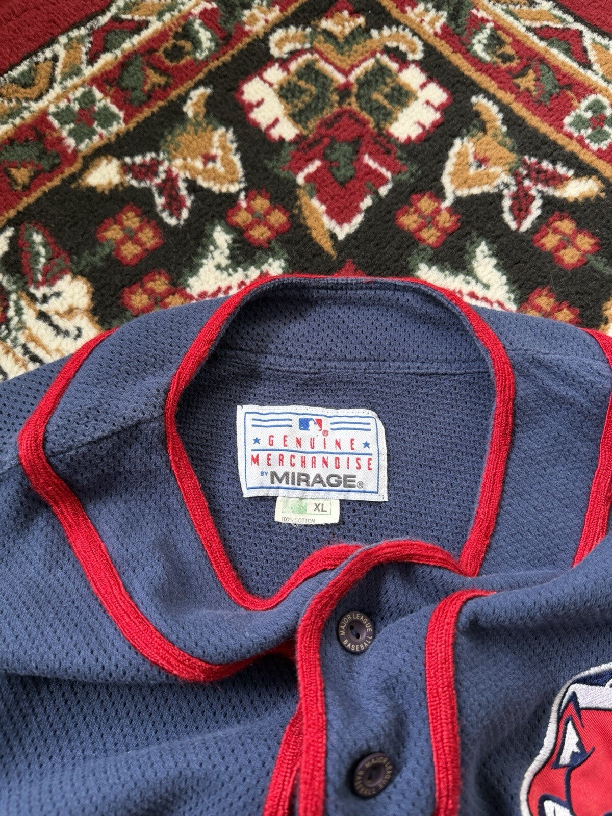 Vintage Mirage Cleveland Indians Jersey Shirt Chief Wahoo MLB Sz XL