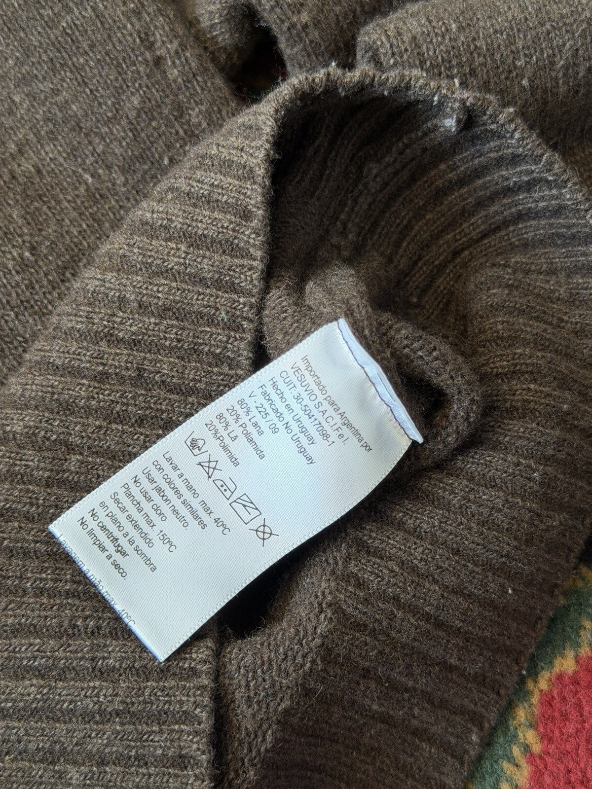 90s Lacoste Vintage Wool Mocha Brown Knit Full Zip Sweater Mens XL