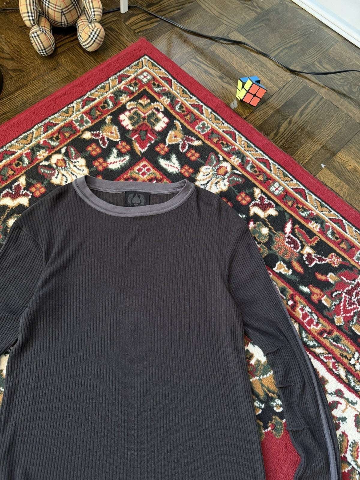 Salvage Sweatshirt Mens Medium Gray Sweater Grunge Y2K Hand Crafted in LA