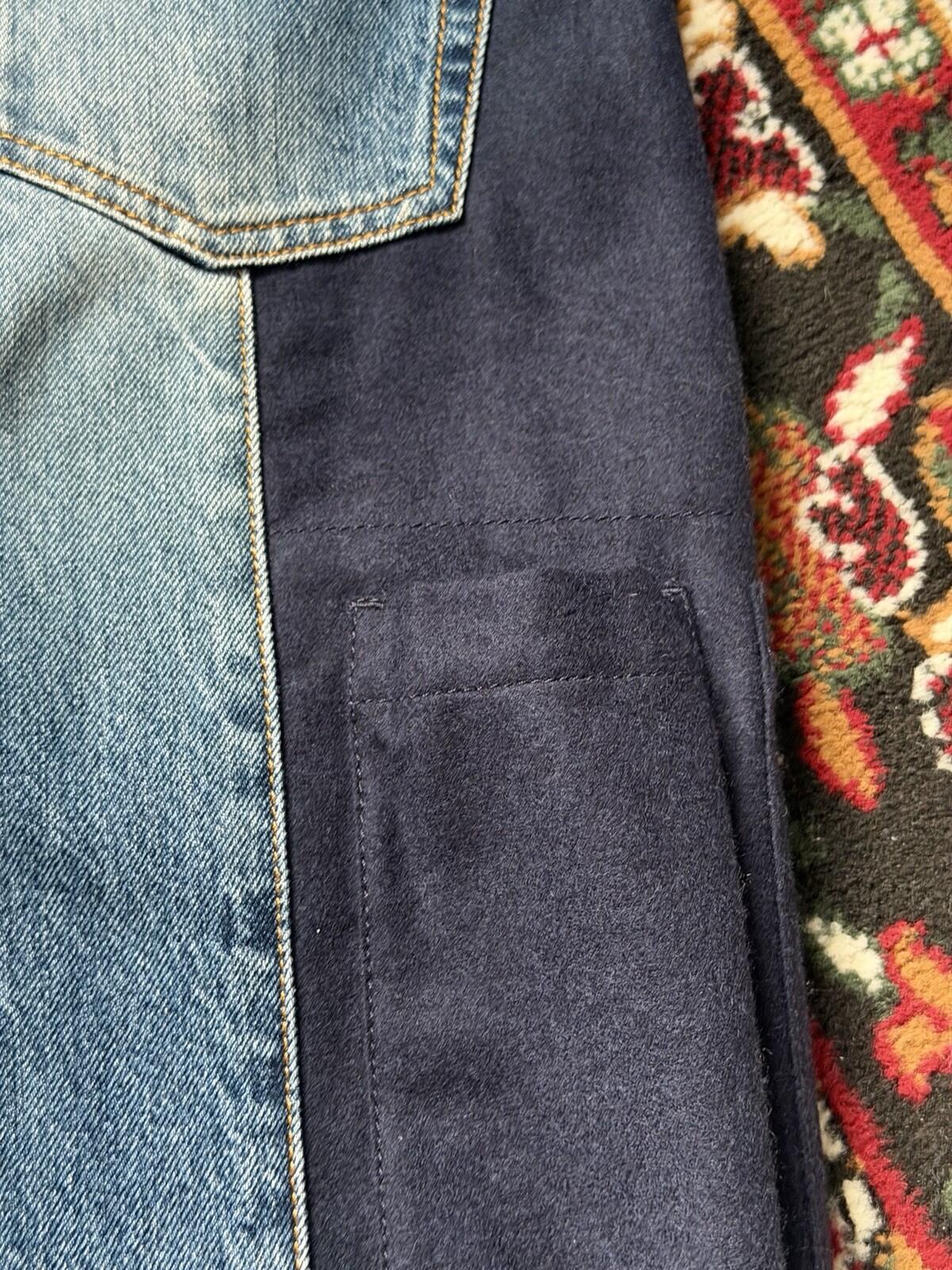 Alexander McQueen High Rise Media Mix Wool/Cotton Cargo Jeans