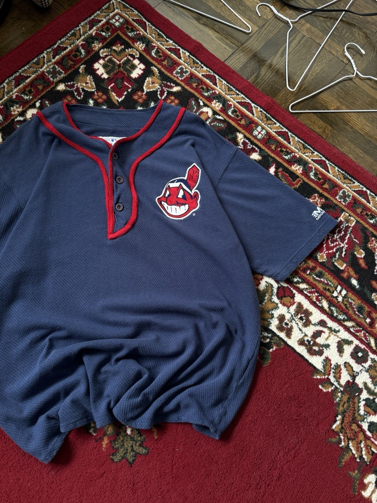 Vintage Mirage Cleveland Indians Jersey Shirt Chief Wahoo MLB Sz XL