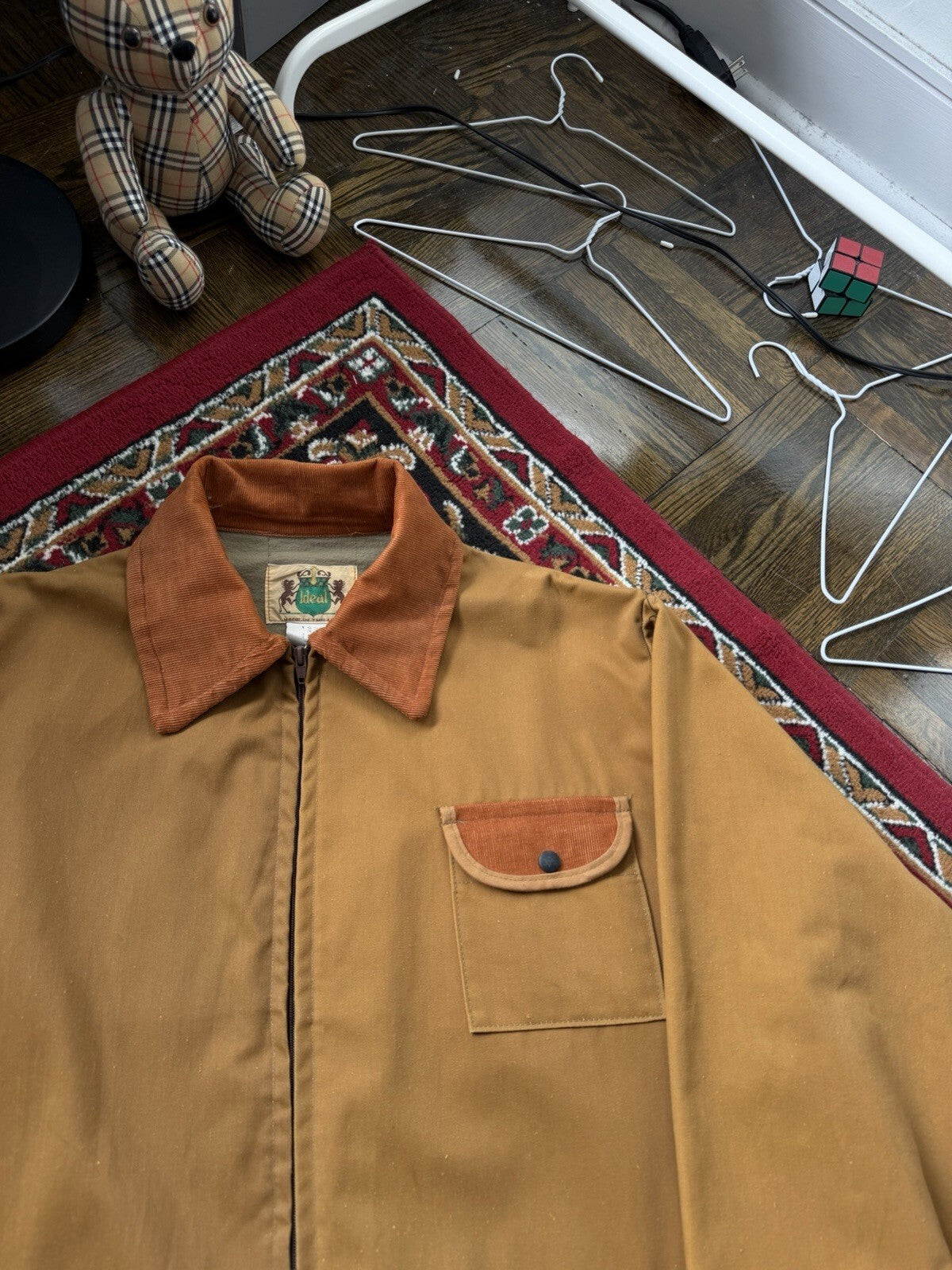 Vintage Ideal 1977 Fishing Jacket Outdoor Hunting Large Made In USA 70s 80s 90s