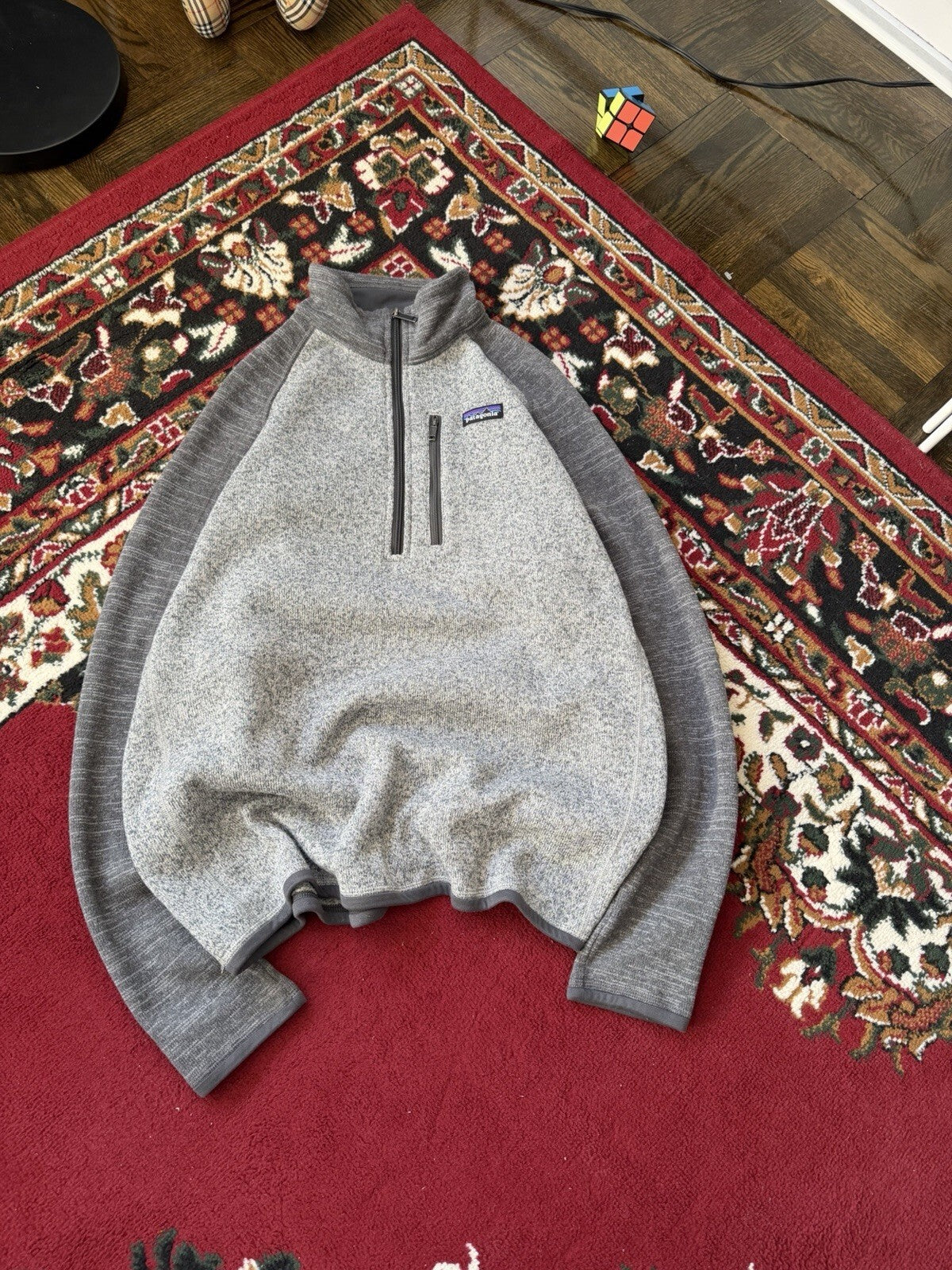 Patagonia Jacket Mens Large Gray Better Sweater Fleece Outdoor 1/4 Quarter Zip