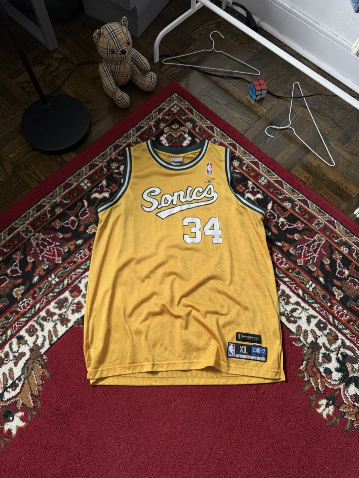 Vintage Reebok Seattle Supersonics Ray Allen #34 HC Jersey NBA Size XL