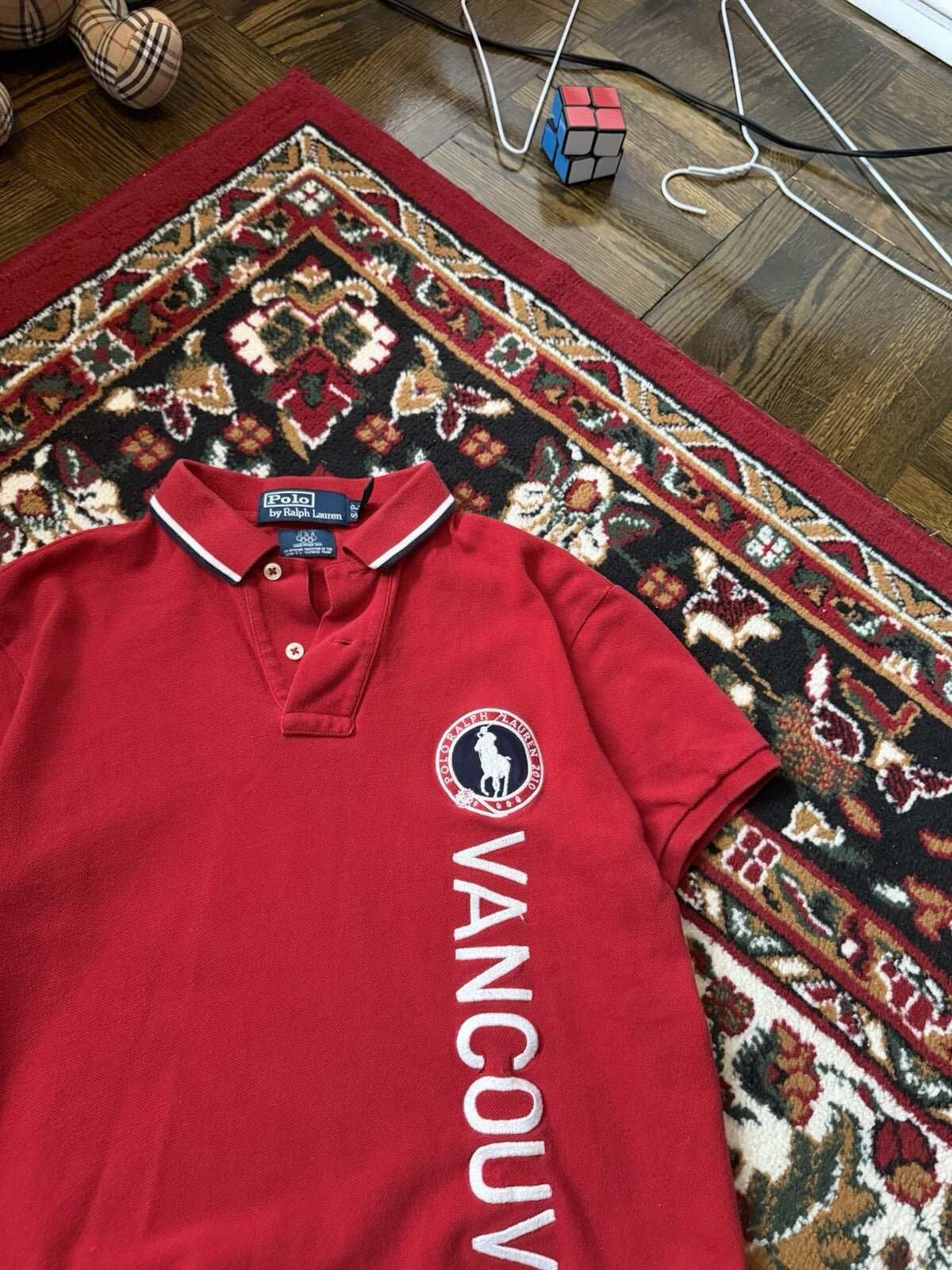 Polo Ralph Lauren Shirt Size S Custom Fit Red Team USA Vancouver Olympic 2010Y2K