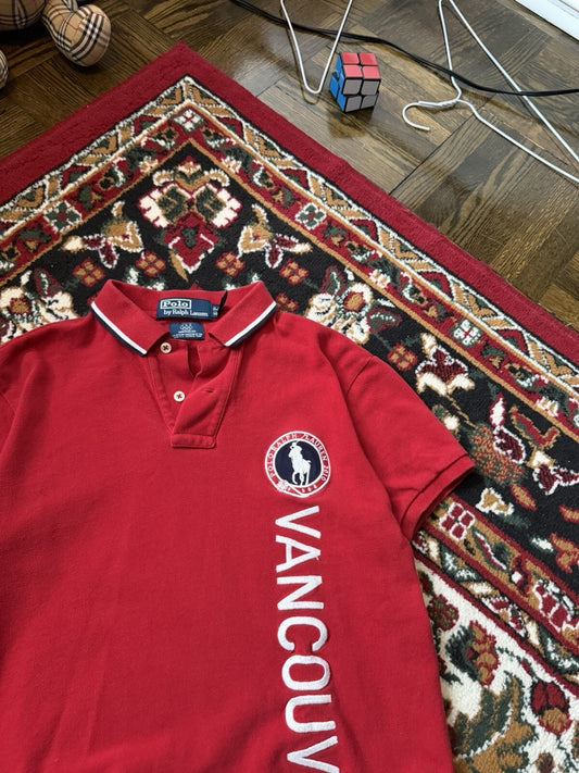 Polo Ralph Lauren Shirt Size S Custom Fit Red Team USA Vancouver Olympic 2010Y2K