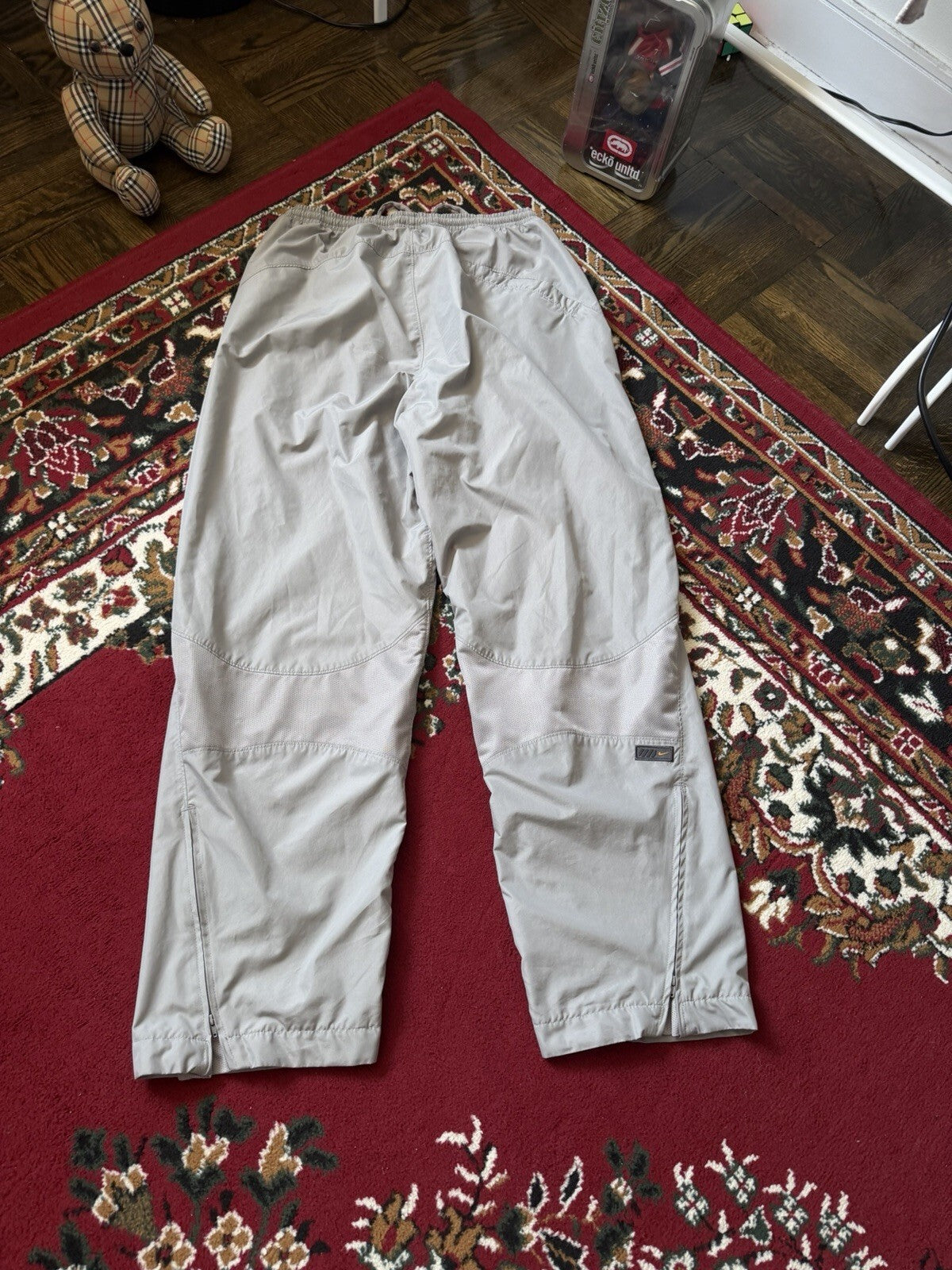 Y2K Nike Baggy Vintage Nylon Pants Gray Size L