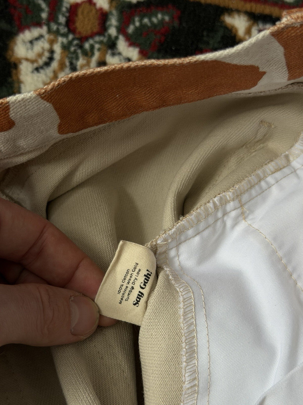 Lisa Says Gah Wide-Leg Jeans Cow Print Orange White 29