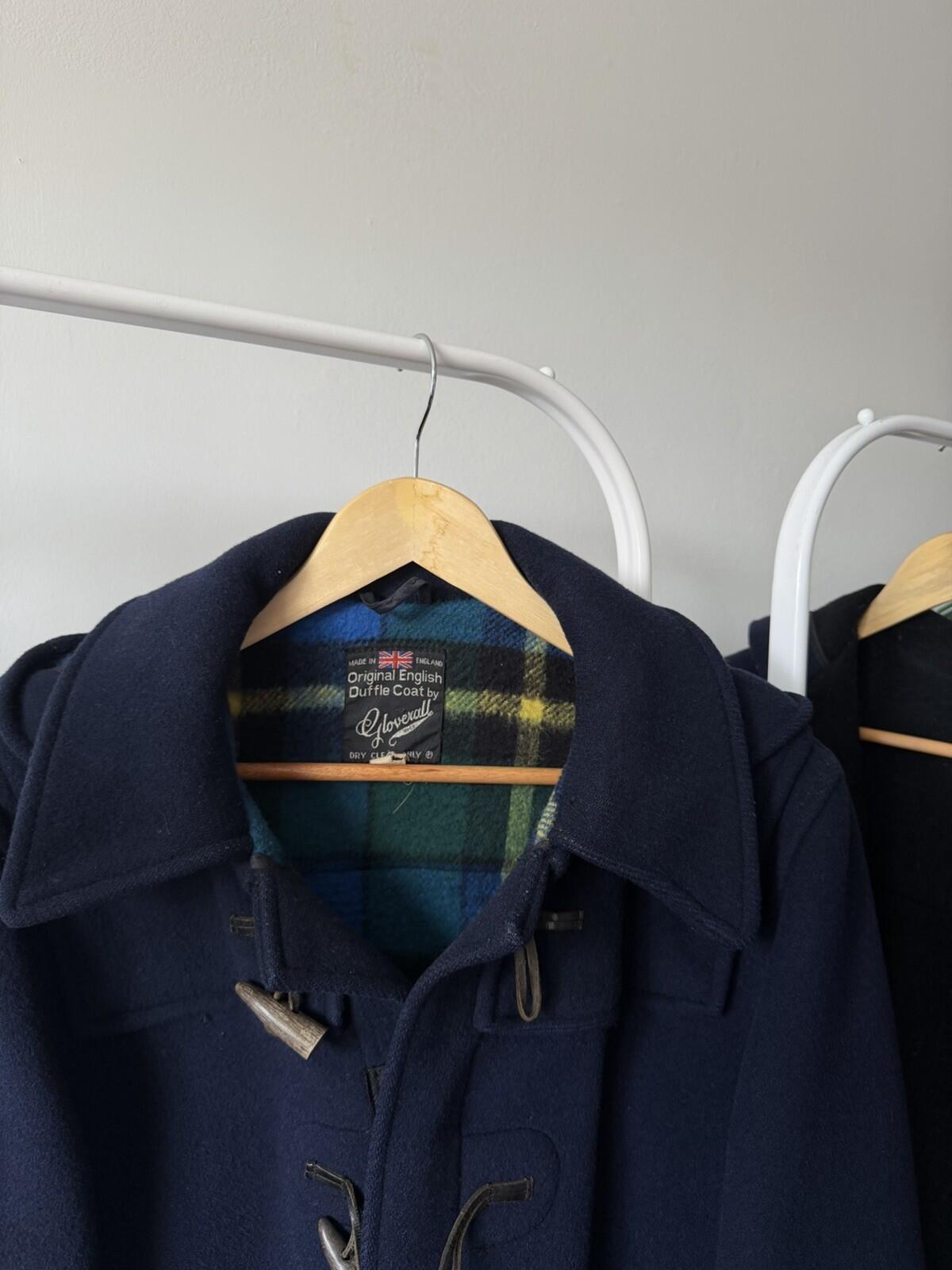 70s Gloverall Navy Blue Vintage Original English Duffle Coat Made In England 38