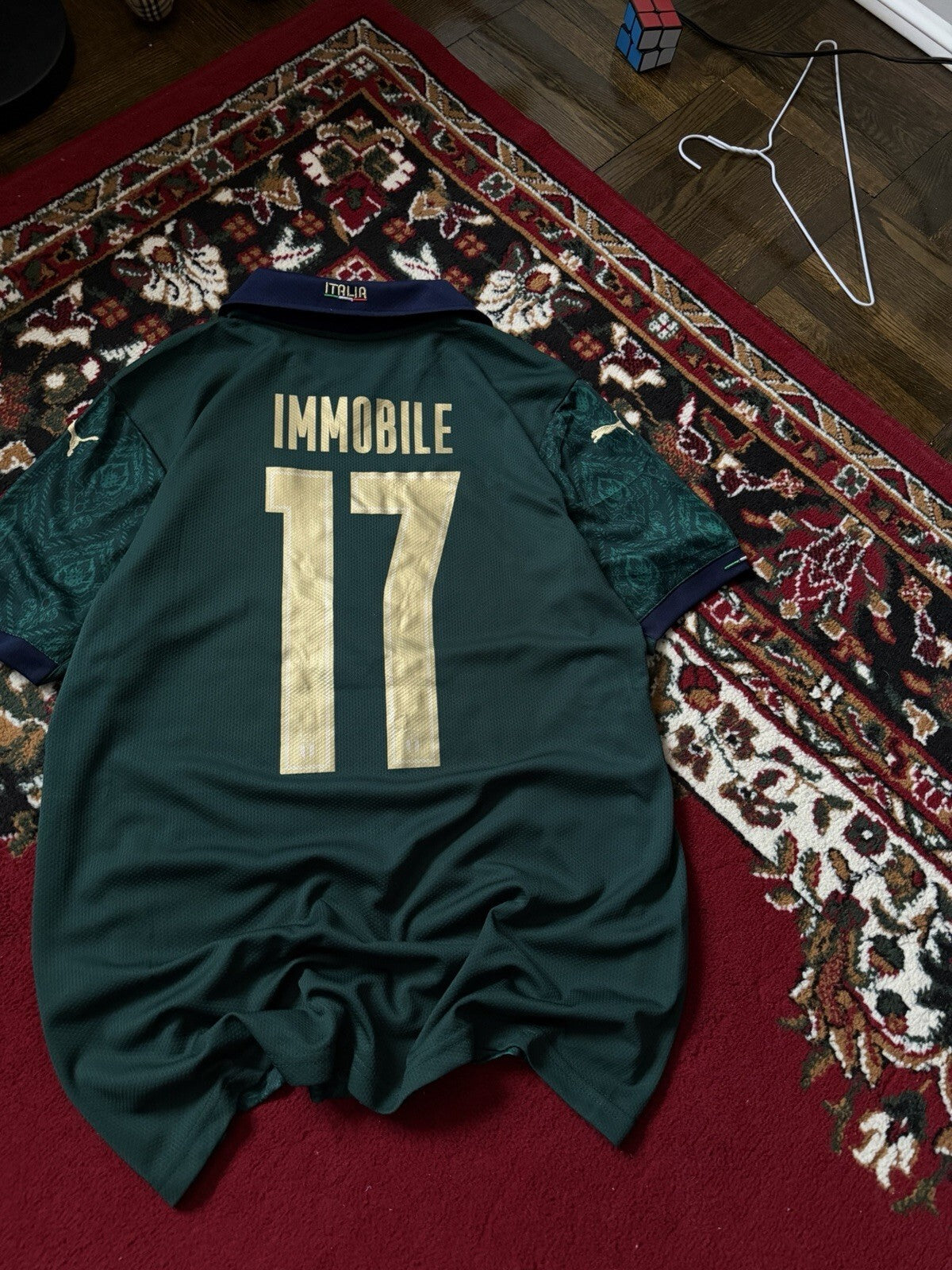 2019-20 Puma Italy Football T-Shirt Ciro Immobile #17 Size L