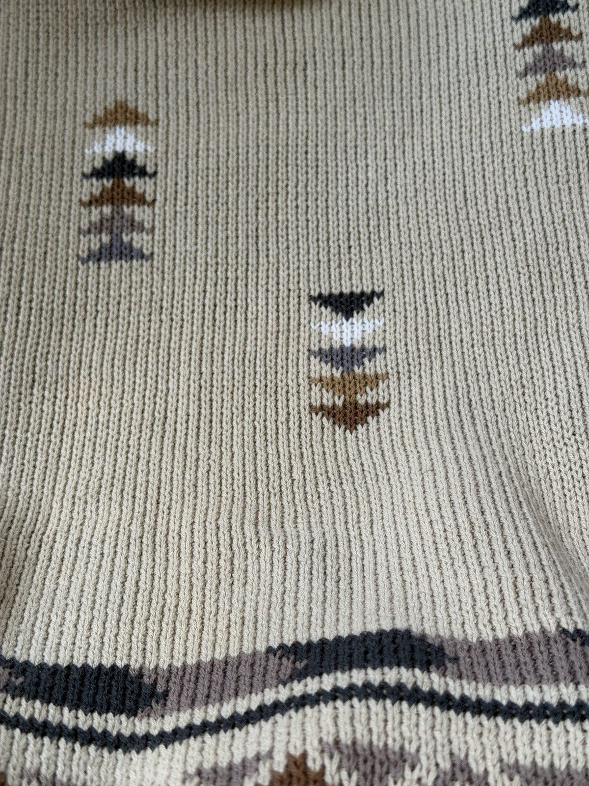 Vintage Tosani Canada Aztec Southwester Pattern Heavy Knit Sweater Size M