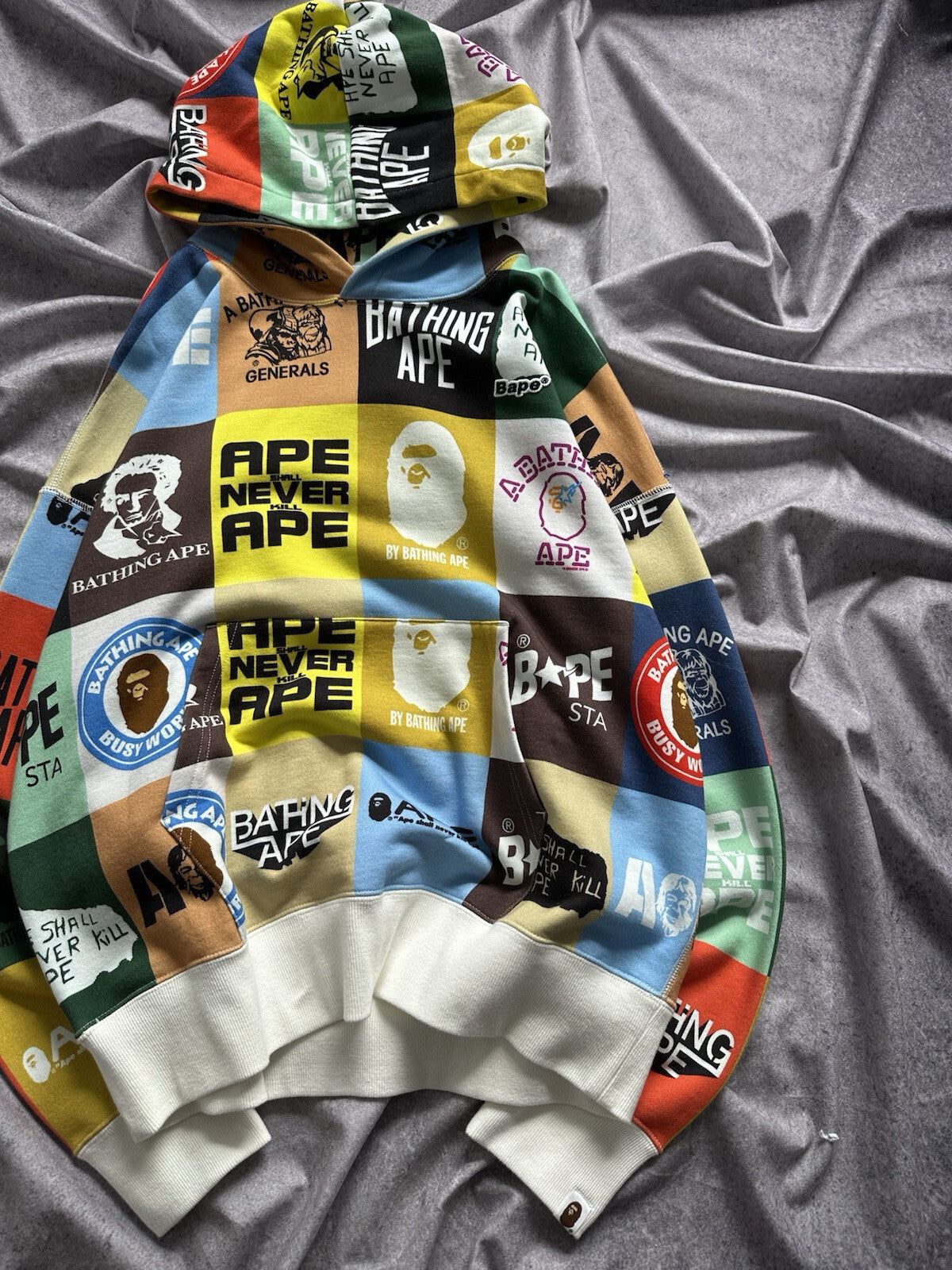 A Bathing Ape Classic Logo Loose Fit Pullover Hoodie