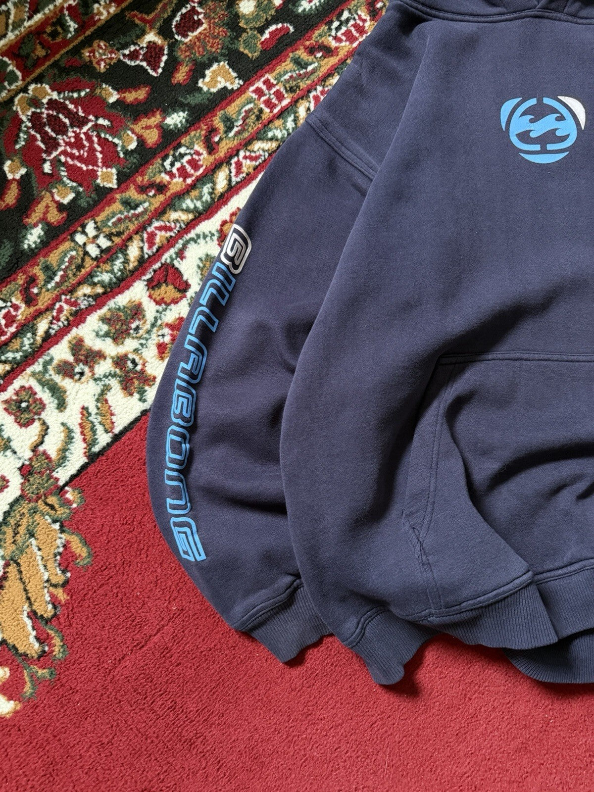 Vintage  Billabong Grail Center Log Hoodie Surf Grunge Faded Skate Rave Y2K 90s