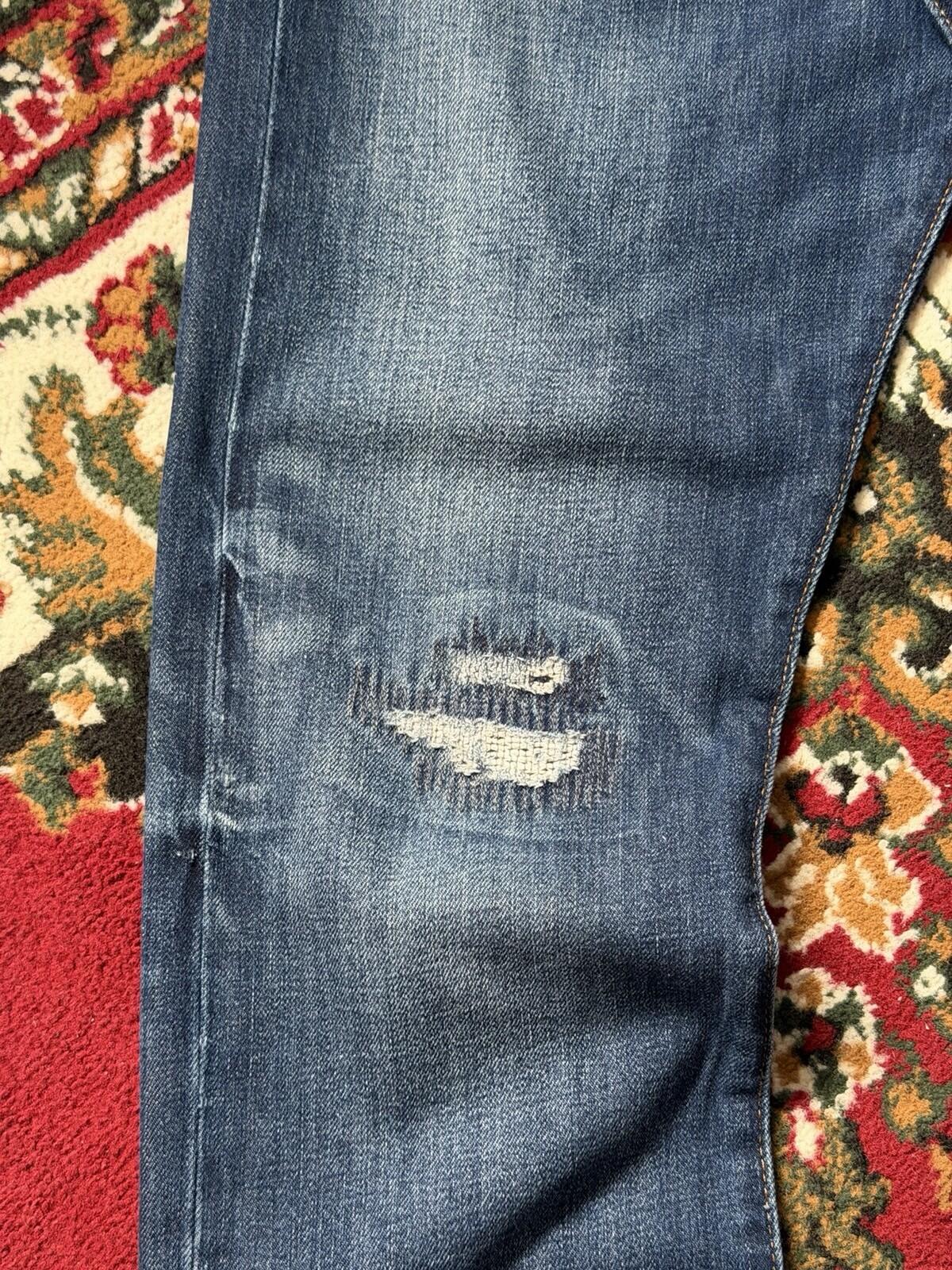 Ralph Lauren Polo Sashiko Repaired Patchwork Jeans Blue Size 34/32 Denim Pants