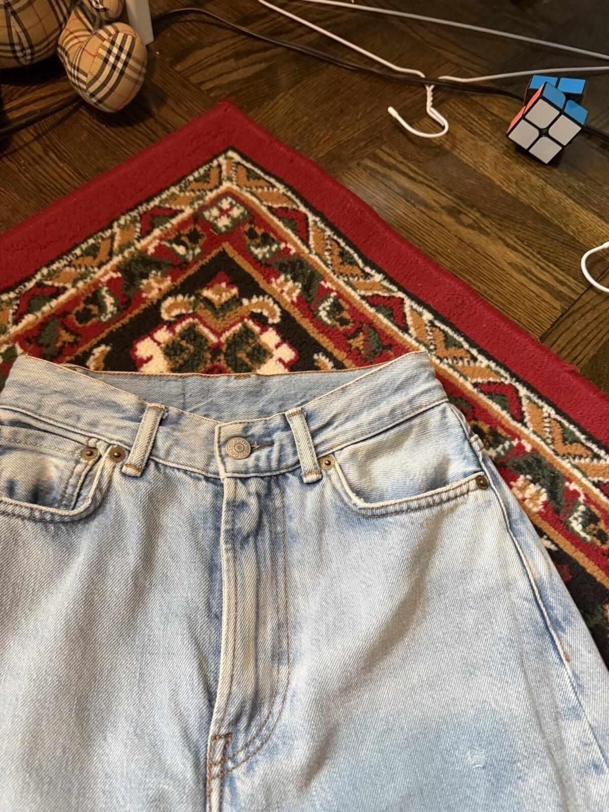 Acne Studios Relaxed Fit Jeans Mid Blue Size 25/30 Straight Leg